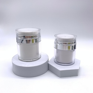 Pot cosmétique de luxe sans air pour émulsion 30ml 50ml, pot de crème faciale en acrylique de luxe avec pompe à vide et insert remplaçable - Product Image 6