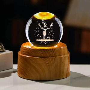 Nueva Bola <span class=keywords><strong>de</strong></span> Cristal Luminosa con Láser <span class=keywords><strong>de</strong></span> Vía Láctea y Saturno, con Base <span class=keywords><strong>de</strong></span> Madera Giratoria con <span class=keywords><strong>Luz</strong></span> LED MH-Q0274 - Product Image 5