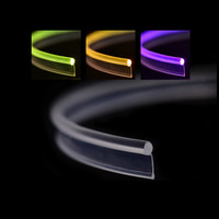 Coloré brillant LED néon bande lumières intérieur fibre optique lampe de Table accessoires de voiture pour Kits de décoration de voiture