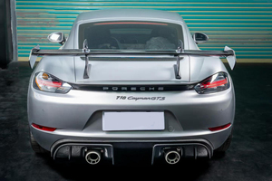 Dry Carbon Fiber Auto Part for 718 Cayman Upgrade GT4RS Style Spoiler Body Kit Trunk Spoiler Rear Tail Wing Ducktail - Product Image 2