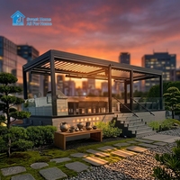 Pergola Bioclimatique Motorisée en Aluminium Sweet Home Garden avec Toit Rétractable, Écologique et Résistante aux Intempéries