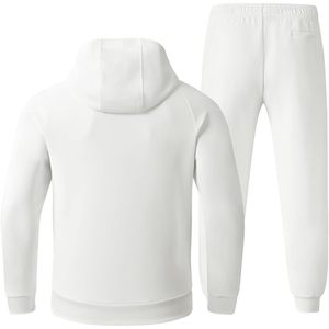 Rdruko <b>Men's</b> Sweatshirt Set <b>White</b> 2XL Lightweight Moisture Wicking <b>Jogger</b> Suit - Product Image 2