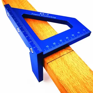 Multifunctional Angle Ruler 45 90 Degree Aluminum Alloy Accurate Woodworking Square Angle Ruler Marking Gauge Carpenter Tools