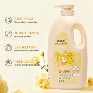 Ensemble de douche parfumé en marque blanche, soins de la <span class=keywords><strong>peau</strong></span>, <span class=keywords><strong>gel</strong></span> douche exfoliant éclaircissant, blanchissant, parfum pour adultes, lavant corporel, vente en gros - Product Image 4