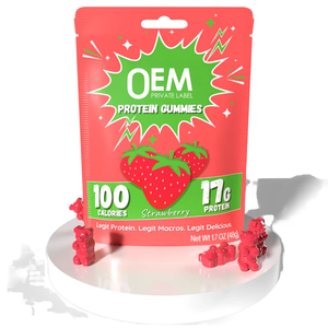 OEM ODM Muscle Weight Gain 17g Whey Protein <b>Gummies</b> <b>Candy</b> for Healthy Snack Immune Support for Women Men Herbal supplement - Product Image 1