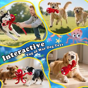 Poliéster Personalizado Interativo Cão Squeaky Plush Polvo Mastigar Brinquedos De Luxo - Product Image 2