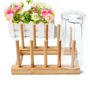 Support de Présentation en <span class=keywords><strong>Bois</strong></span> Naturel à 4 Compartiments Certifié FDA LFGB SGS pour la Maison, la Cuisine, les Restaurants et la Restauration, Antidérapant - Product Image 5