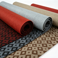 4M & 3M Breiter Ausstellungs- und Hotel-Teppich, Roter Hochzeitsteppich, Filz-Jacquard-Schlingenflor-Teppich für Veranstaltungen & Picknicks