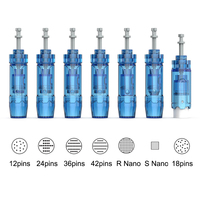 Aiguilles de Microneedling pour Tatouage, Cartouches Nano MTS à 12/18/24/36/42 Aiguilles pour Machine de Maquillage Permanent Numérique Dr Pen M8S A8S A9 A11