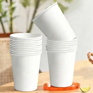 Gobelets à café jetables en papier personnalisables avec logo imprimé, 8-12-16 oz, à paroi simple, pour boissons chaudes, vente en gros - Product Image 1