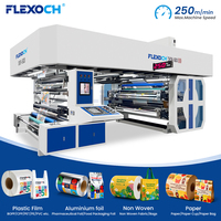 Machine d'impression flexographique multicolore à impression centrale rouleau à rouleau CI pour emballages souples
