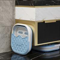 Bassin de bain de pieds pliable WANUO, en plastique durable, pliable, pour spa des pieds, portable, pour voyage