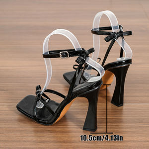 सेक्सी वर्ग खुला पैर पैर धनुष के सैंडल स्टिलेटो एड़ी के जूते - Product Image 6