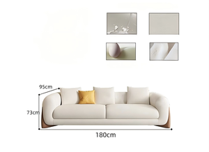 أريكة عصرية من القماش بمقعد واحد أو اثنين أو ثلاثة أو أربعة مقاعد، أريكة فاخرة بتصميم أنيق لغرف المعيشة في الفنادق، طقم أريكة مستقيمة من قماش التيدي المخملي - Product Image 4