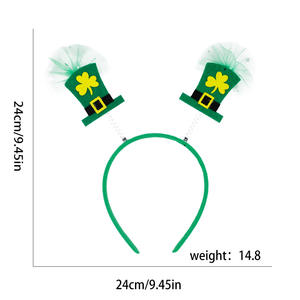 クロスボーダー ハンドメイド ミックス素材 聖パトリックの日 シャムロック アイルランド ガーディアン カーニバル パーティー ヘッドバンド 装飾ヘッドウェア - Product Image 5