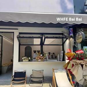 Cửa sổ gấp Hợp kim nhôm ấn tượng cho các cửa hàng phụ kiện thép không gỉ dọc cửa sổ Bifold - Product Image 4