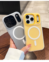 Étui de téléphone magnétique antichoc en TPU souple HMJ Wholesale pour iPhone 17/16/15 Pro Max avec couleur personnalisée