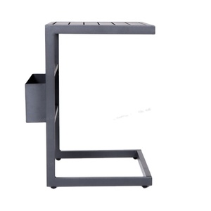 Leisure Minimalist Outdoor Furniture Quick Assembly <b>Aluminum</b> Side <b>Table</b> With Box for Hotel & Courtyard Use - Product Image 4