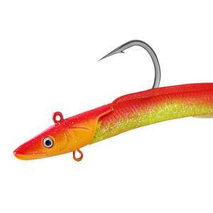DN 12cm 23g Esca da <span class=keywords><strong>Pesca</strong></span> Anguilla di Sabbia Swimbait in Silicone <span class=keywords><strong>con</strong></span> Testa Piombata Coda a T in Plastica Morbida e Jig Head - Product Image 4