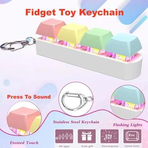 动漫超多色组合PVC钥匙扣挂件发光彩色发光钥匙扣测试仪无字减压 - Product Image 6