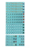 KEYE02 Lake View Blossoms Modern Acrylic Luxury Carved Foldable Portable American Eco-Friendly Durable Mahjong Set Kirim Mahjong