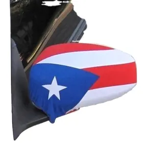 도매 프로모션 맞춤형 국가 푸에르토리코 자동차 미러 커버 플래그