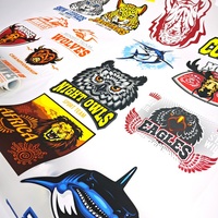 Logo d'impression thermique à motif animal Transfert thermocollant lavable et imperméable pour T-shirts Vêtements