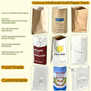 Sacchetto in Carta Kraft Personalizzato con Fondo Quadrato, 25kg, Alta Resistenza per Imballaggio di Polveri Chimiche, Resine e Composti Industriali, Certificato BRC - Product Image 5