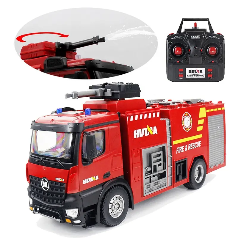 Huina 1562 1:14 22ch Simulatie Hobby Auto Afstandsbediening Sprinkler Met Waterpomp Rc Brandweerwagen Vrachtwagen Speelgoed Voor Kinderen Jongens