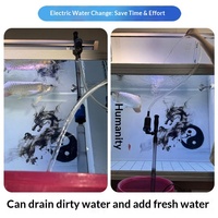 Pompe électrique automatique pour aquarium avec dispositif d'aspiration, aspirateur de déjections, nettoyeur de sable et outil de nettoyage des eaux usées