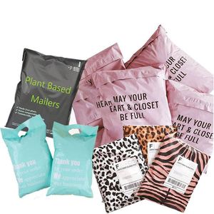 Sac d'expédition en plastique écologique personnalisé avec logo, compostable, grand emballage biodégradable pour vêtements - Product Image 3
