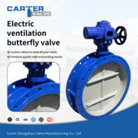 Válvula de Mariposa Eléctrica Neumática para Ventilación, Tipo Wafer, Acero Inoxidable 304, a Prueba de Explosiones ATEX Exd, para Altas Temperaturas, Gases de Combustión, HVAC