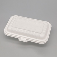 Contenants alimentaires biodégradables certifiés EN13432 sans BPA, en CPLA, 600 ml, micro-ondables, congelables, type clamshell, pour restaurants