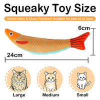 Juguete para Gatos de Felpa con Diseño Innovador, Suave y Duradero, en Forma de Pez, con Catnip, para Masticar, Interactivo y con Movimiento