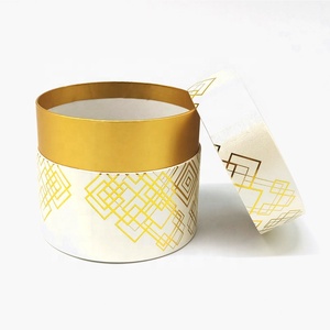 Custom Biodegradable Cardboard Container Cylinder Round Paper Box For Candle Packaging