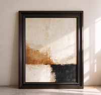 Moulure de cadre photo en bois massif 40x43mm noire avec profil fin marron pour peinture à l'huile et décoration