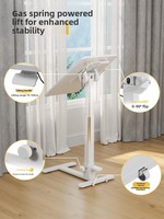 Table de chevet relevable pour ordinateur, bureau d'écriture mobile et pliable pour étudiant, extensible pour la maison, en MDF, réglable en hauteur pour chambre à coucher