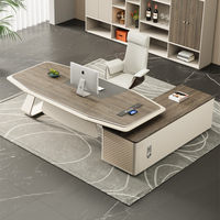 Mobilier de bureau moderne de luxe en forme de L Nouveau design Bureau de direction Boss pour PDG et gestionnaires