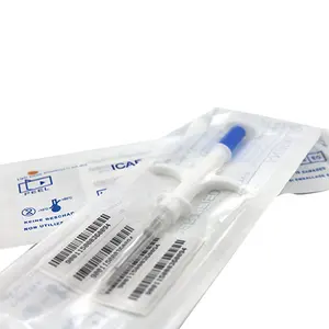 Rfid 134.2kHz Animal Glass Tag Syringe Embedded Tag With Animal ID Popular