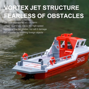 SJY-TX694 Mini Bateau de Secours Télécommandé 2.4G à l'Échelle 1/32, Vitesse de 8km/h, Modèle de Bateau de Simulation pour Enfants, Jouet Remorqueur - Product Image 3