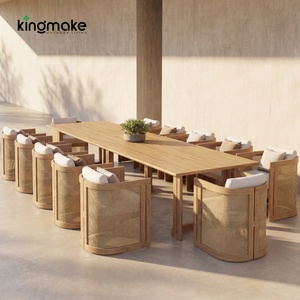 Muebles de Exterior Personalizados, Juego de Mesa y Sillas de Jardín de Gran Tamaño, Juego de Comedor de Patio con Sillas de Malla Estilo Textilene de Alta Gama - Product Image 1
