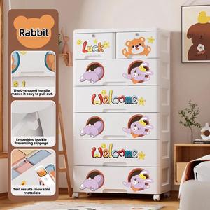 Juego de Muebles Infantiles con Diseño de Dibujos Animados, Armario de Almacenamiento, Armario de Plástico <span class=keywords><strong>para</strong></span> <span class=keywords><strong>Ropa</strong></span> - Product Image 2