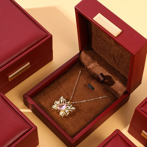 Custom Logo Jewelry <b>Box</b> Manufacturer Wholesale Price Pendant Bracelet PU Leather <b>Ring</b> Jewelry <b>Box</b> for Personality Brand Custom - Product Image 6