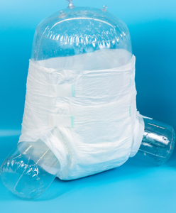 Tela no tejida desechable Canal de prevención de fugas 3D Superficie seca Verde ADL Pañales para adultos de superabsorción de alta <span class=keywords><strong>velocidad</strong></span> - Product Image 1
