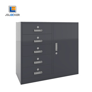 Nhiều lớp thấp Tủ 5 ngăn kéo nộp hồ sơ Locker thép Hiện Đại Văn phòng Tủ hồ sơ cửa trượt thép Locker - Product Image 2