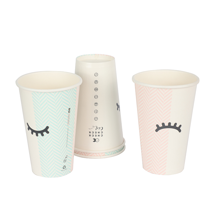 Custom logo printed eco friendly disposable coffee paper cupPopular