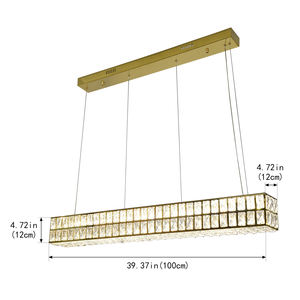 <span class=keywords><strong>Lustre</strong></span> en cristal doré long certifié SAA pour restaurant et <span class=keywords><strong>bar</strong></span>, 80 W, éclairage pour l'Australie - Product Image 2
