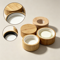 Couvercles à vis en bambou multi-tailles, bouchons d'étanchéité en bois personnalisés, contenants avec doublures intérieures sur mesure