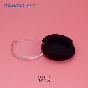 Conteneur rond compact en plastique avec couvercle transparent, étui vide pour crème blush, pour emballages cosmétiques et de parfums - Product Image 4