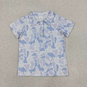เสื้อโปโลเด็กชายลายพราง RTS Boutique แขนสั้นติดกระดุม สำหรับฤดูร้อน เสื้อผ้าเด็กชายสไตล์ใหม่ - Product Image 2
